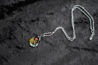 Image 4 of Dead Good mushroom, lichen, paua shell and foliage necklace