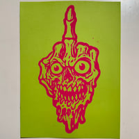 Image 7 of BirdSkull Linocut Prints