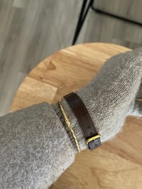 Image 8 of EXTREMELY RARE 1980-90s Citzien Gold Dial Leather Watch 