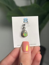 Image 1 of ETHIOPIAN OPAL PENDANT WITH CHAIN .925 STERLING SILVER A