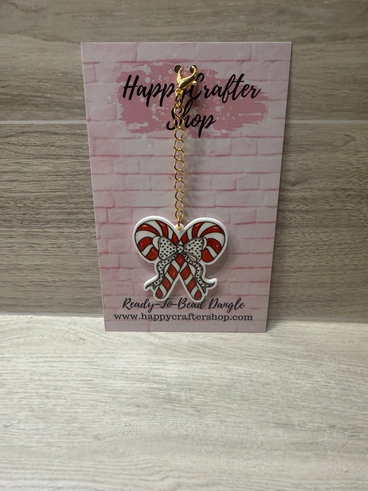 Image of Ready-To-Bead Dangle  -  Candycane 