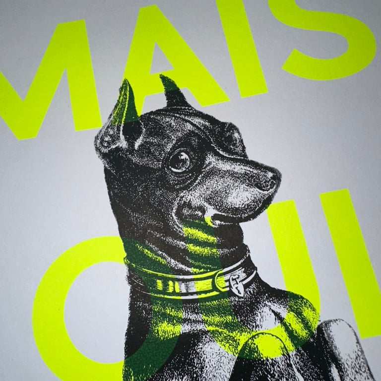 Affiche « MAIS OUI BONJOUR » version chien chien Image 2