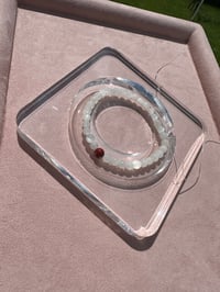 Image 3 of Moonstone and cinnabar bracelet白月光紫金砂手链