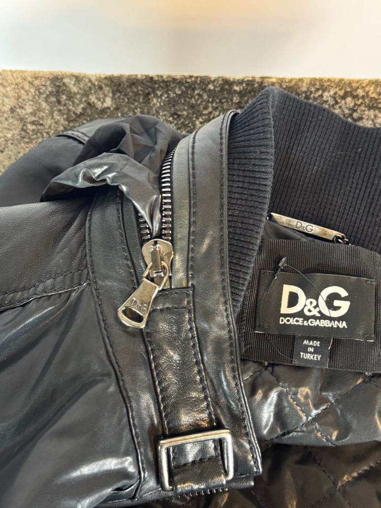 Image of Dolce & Gabbana 2003 Moto Leather Jacket