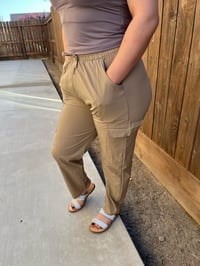 Image 3 of Tan cargo pants (High waist) 