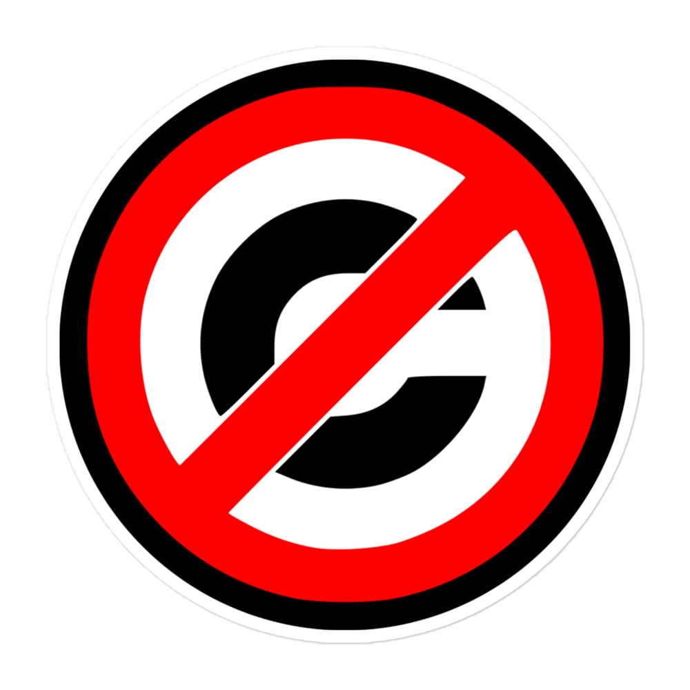 Stop Copyright Sticker