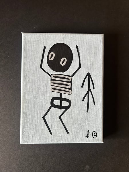 Image of Dancing Skel (R) pale blue