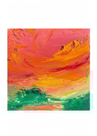 Image 1 of “Orange” oil on wood 6 x 6 inches