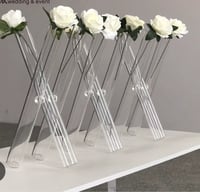 Image 2 of  bud  classic tripod cylinder glass vase  for rent only. The  price is for one 