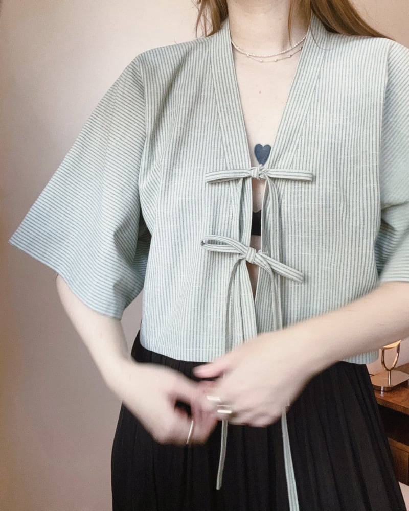 Image of n a n o v o  ribbon top 003 / LIMITED 4 PIECES / 100% bavlna