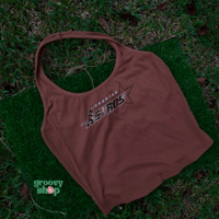 Brown Camo Retro Halter Top