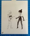 BARBARELLA AND THE BLACK QUEEN drawing