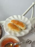 Miniature sandwiches on a ceramic plate 1:12 scale