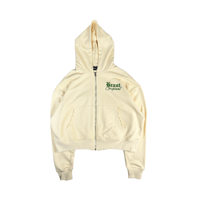 Image 2 of NULLA CULPA CREAM ARMY GREEN HYBRID PATCH HOODIE