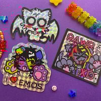 Image 1 of emo holo stickers
