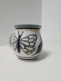 Image 1 of Mug 7 - Butterfly & Flowers (Not food safe)
