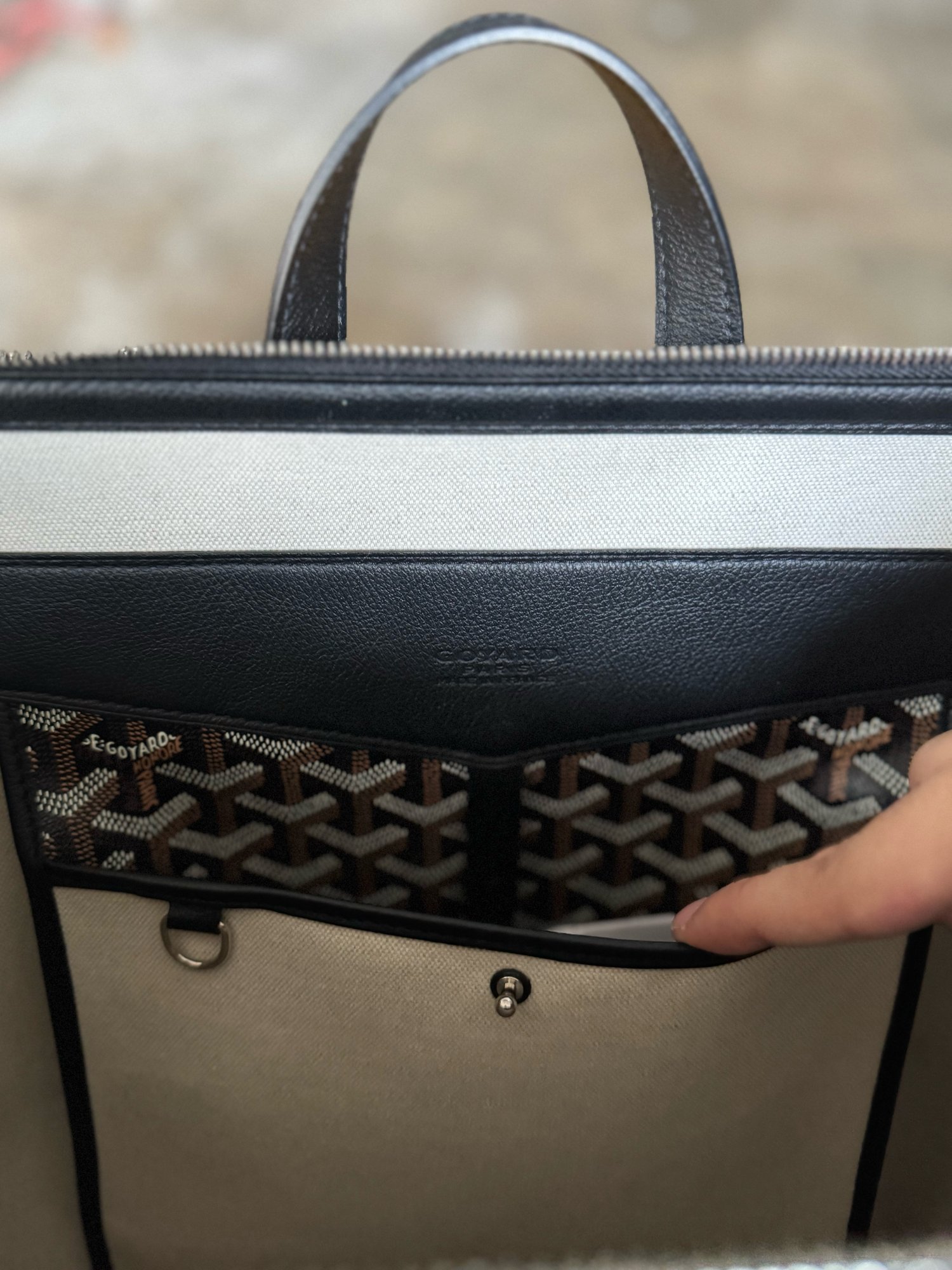 Image of Goyard Calfskin Cisalpin Backpack
