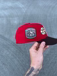 Image 3 of GREEN BRIM MULTI TONE GINGERBREAD NEW YORK METS CUSTOM FITTED CAP