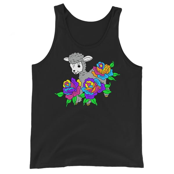 Image of FERAL DREAMERS- FLOWER TANK -BLACK