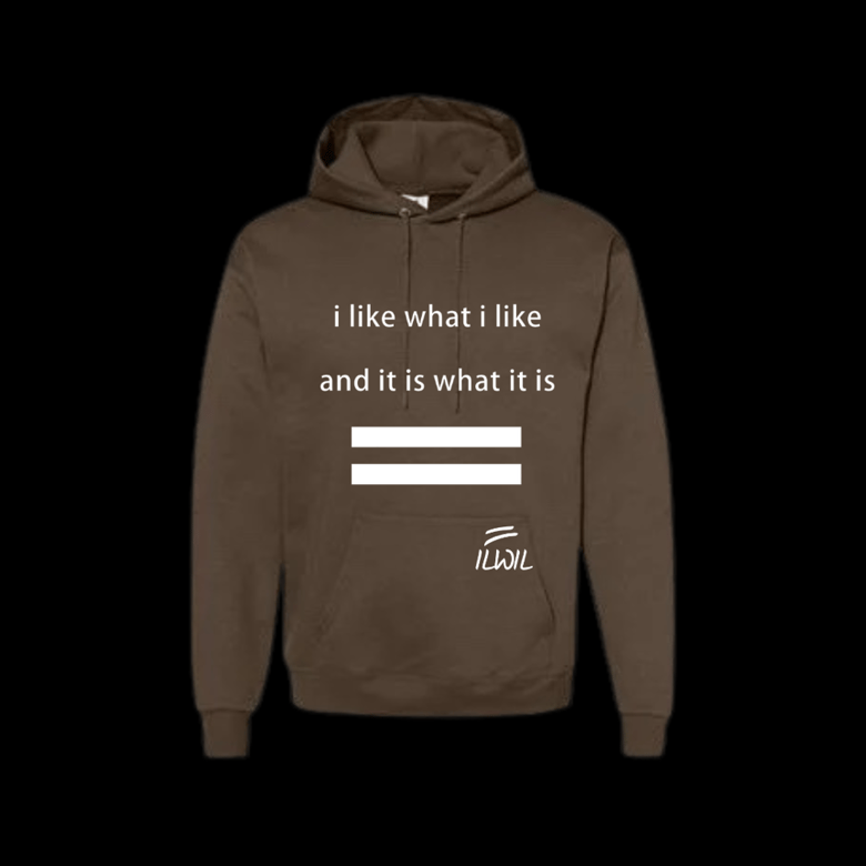 Image of I LIKE WHAT I LIKE HOODIE BRWN/WHT