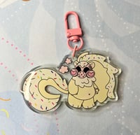 Image 2 of Sprinkly Skunk Epoxy Keychain 