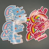 Image 4 of Filthy Liberal Book Hugger Stickers