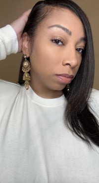 Image 2 of India Gold drop earrings 