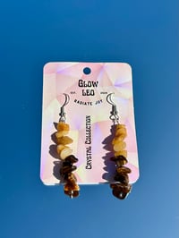 Image 1 of Yellow Agate & Tigers Eye Earrings
