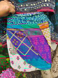 Image 3 of Wrap petal skirt 8-18 uk  turquoise green waistband