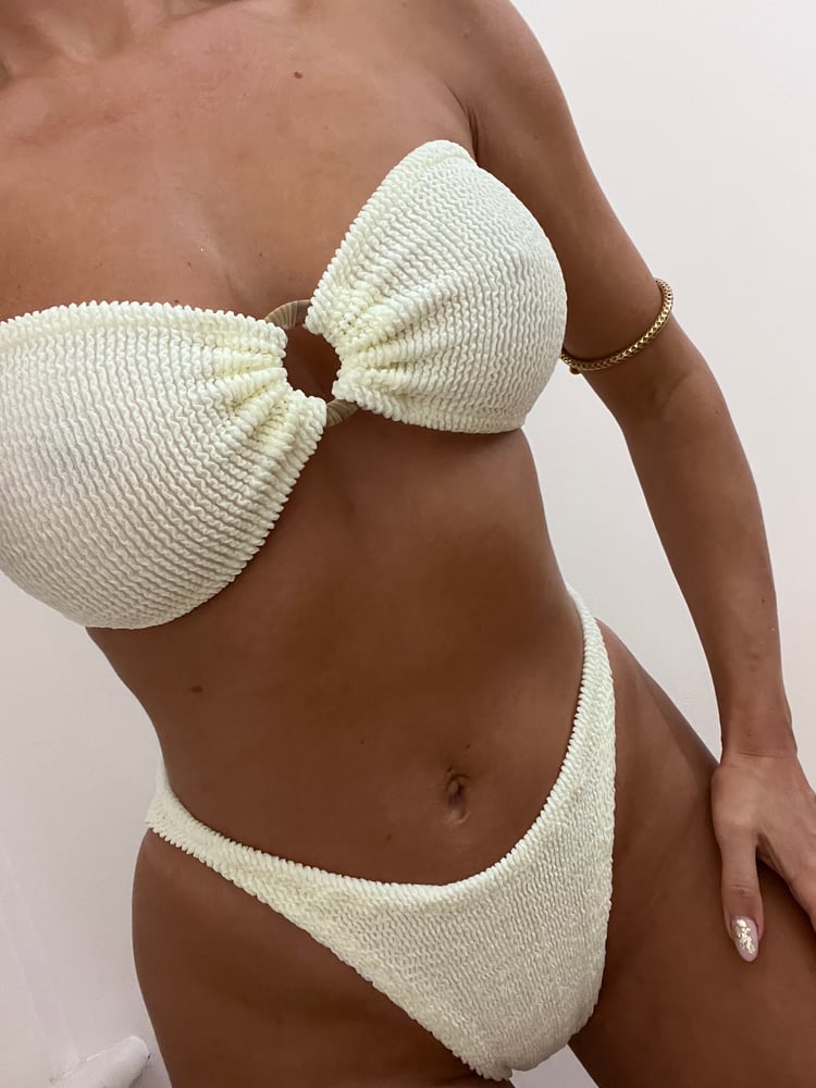 Image of Cream Ring Bandeau Bikini 