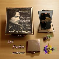 Always keep fighting pocket mirror