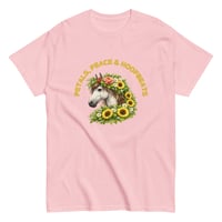 Image 10 of Unisex classic tee, Petals, Peace and Hoofbeats Horse Lovers Tee