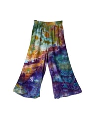 Image 3 of *IRREGULAR* S Woven Summer Set in Earthy Rainbow Watercolor Ice Dye