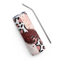 Image 5 of Leopard Glitter tumbler