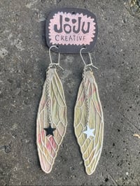 Image 1 of Narurally dyed Silk Cicada Wings