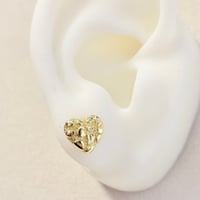 Image 1 of Small Heart Nugget Earrings