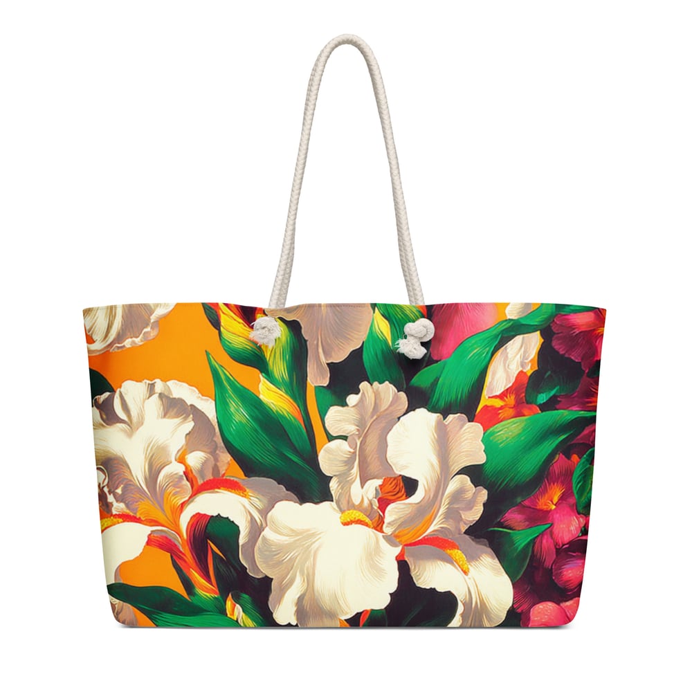 Image of Oversized Iris Tapestry Weekender Bag