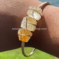 Image 21 of Raw Crystal Cuff Bangle Bracelets 