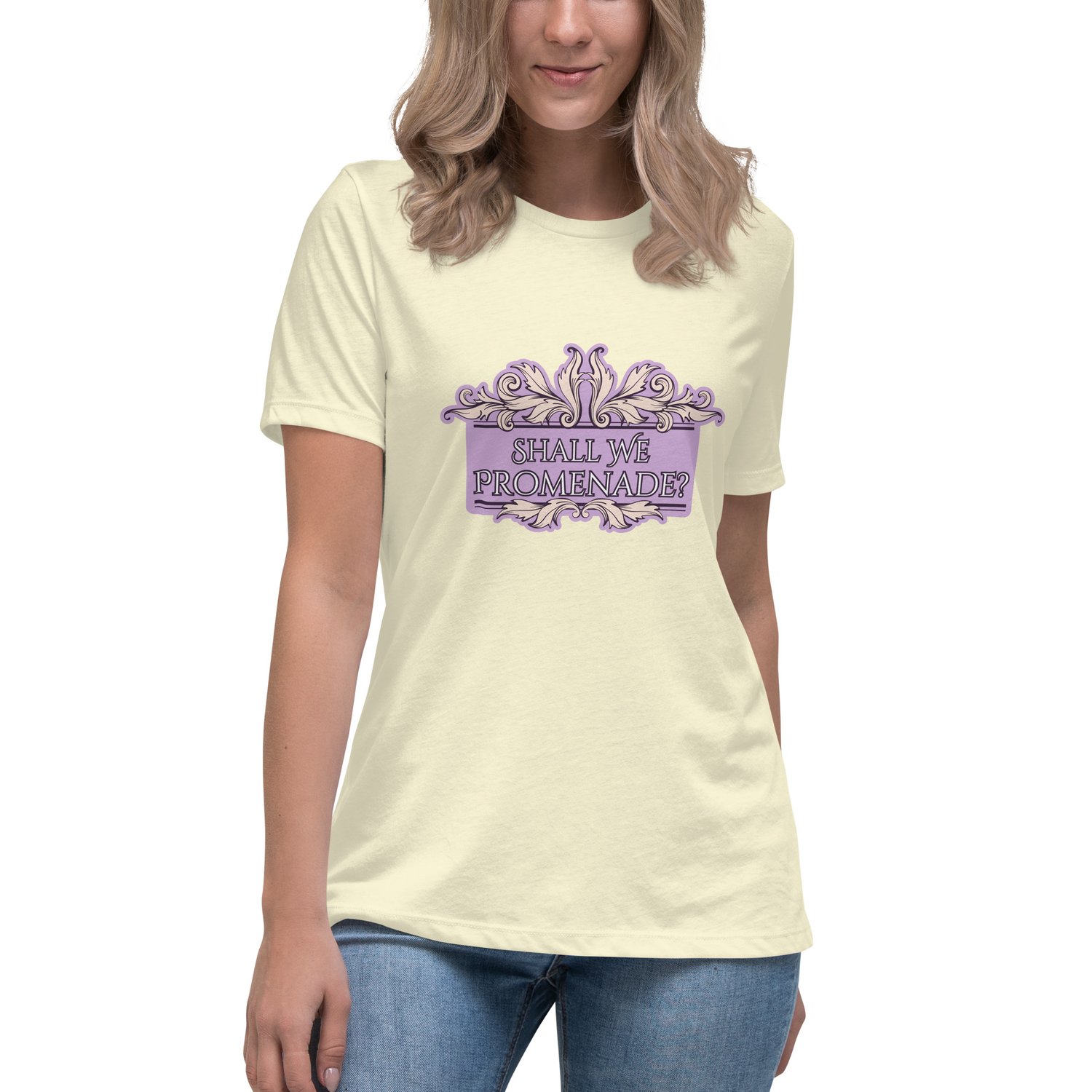 Image of Women's Relaxed T-Shirt shall we promenade bridgerton inspired 