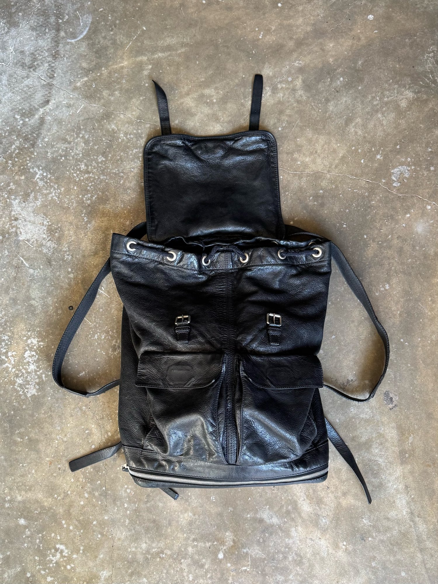 Image of Balenciaga Leather Rucksack CityBag