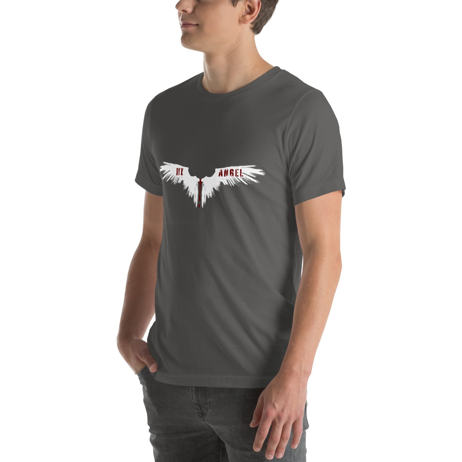 Image of Unisex t-shirt my angel white wings 