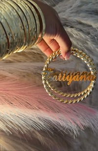 Image 1 of Custom name plate Earrings 