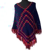 Image 1 of Boho Woven Poncho - Vintage 