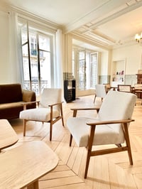 Image 7 of Fauteuil Fox chiné beige vert 