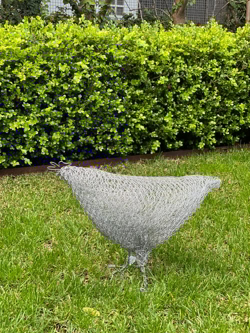 Image of Wire Chicken Sculpture
