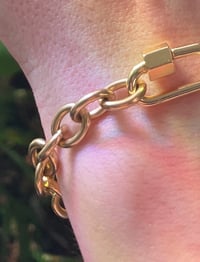 Image 3 of Solid Brass Carabiner Bracelet-Made to Order