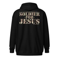 Image 1 of Soldier For Jesus Dark Unisex heavy blend zip hoodie