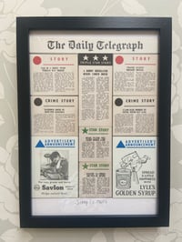 Image 6 of Scoop!  c1960s, The Times and other newspapers framed artwork