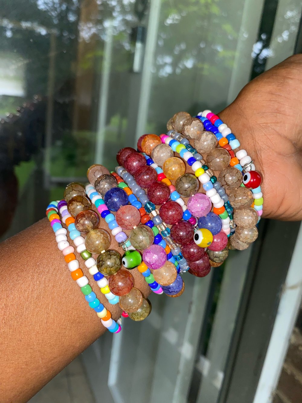 Image of Boho Bracelet Stretch Set Of 15 ๐