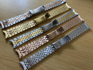 Image of 20mm 21mm Rolex President Jubilee S/Steel, Rose, Gold, 2/Tone Steel Straps